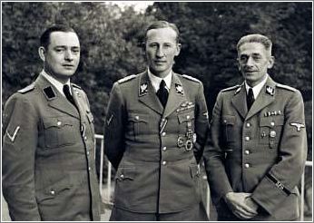 Horst Bohme, Hedrich and Karl Hermann Frank in Prague